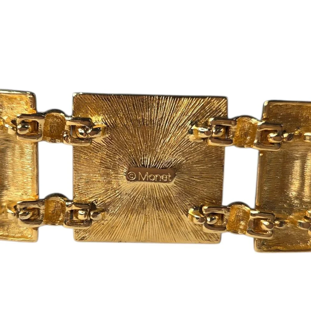 MONET Magnificent Chunky Gold & Lapis Lazuli Chain Bracelet